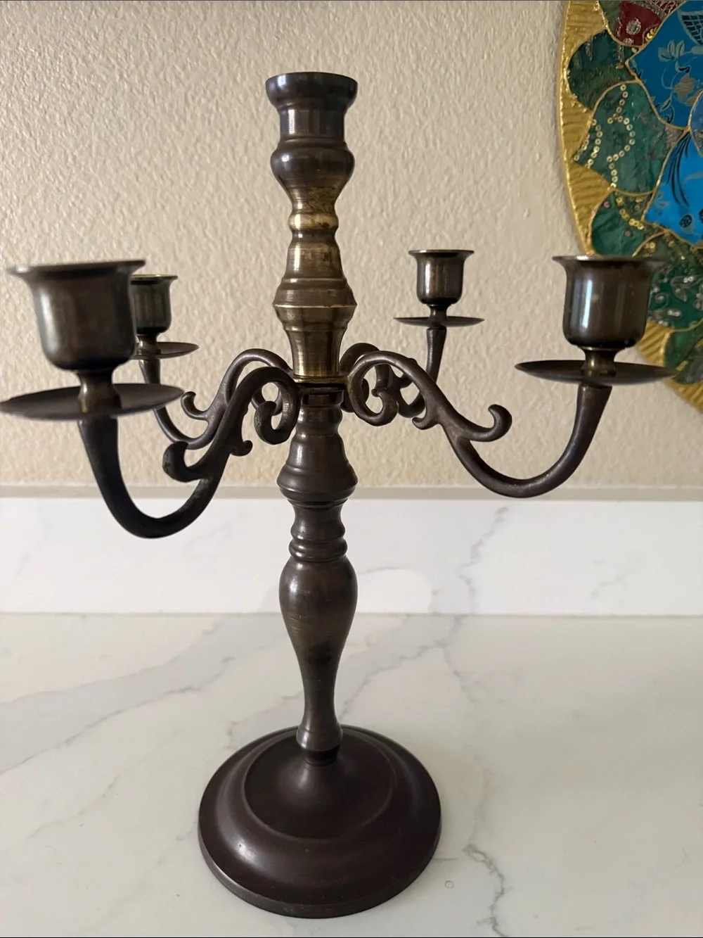 Vintage  Brass  Candelabra
